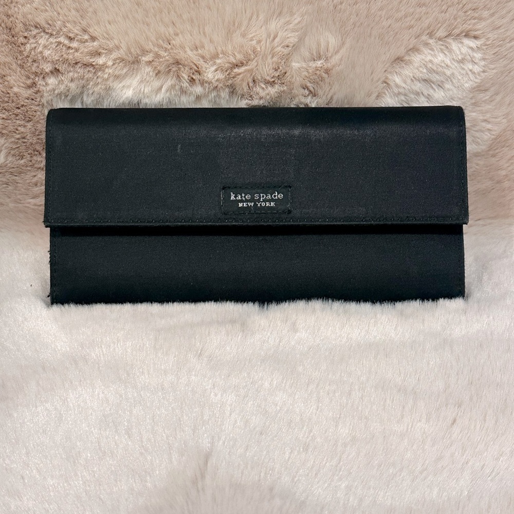 Vintage Kate Spade Black Tri Fold Wallet